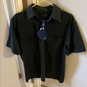 Croft & Barrow Men's Dark Green Short-Sleeve Polo with Chest Pocket